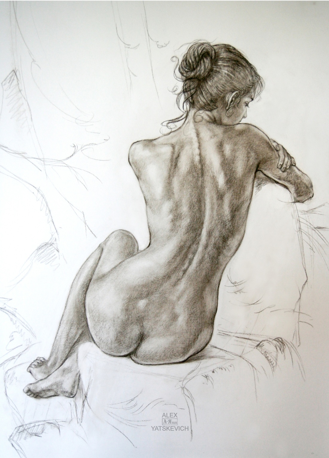 Рисование женской обнаженки