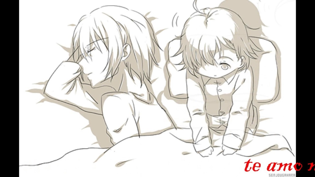 Аниме пара спит