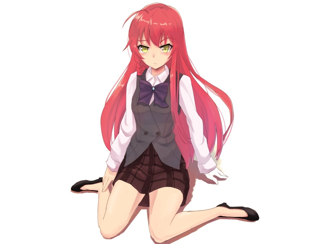 Сатана на подработки девушка с красными волосами