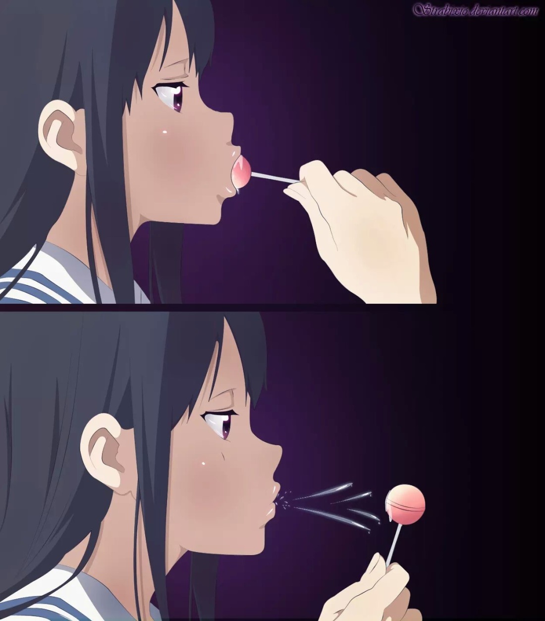 Мицуки Насэ с Чупа чупсом