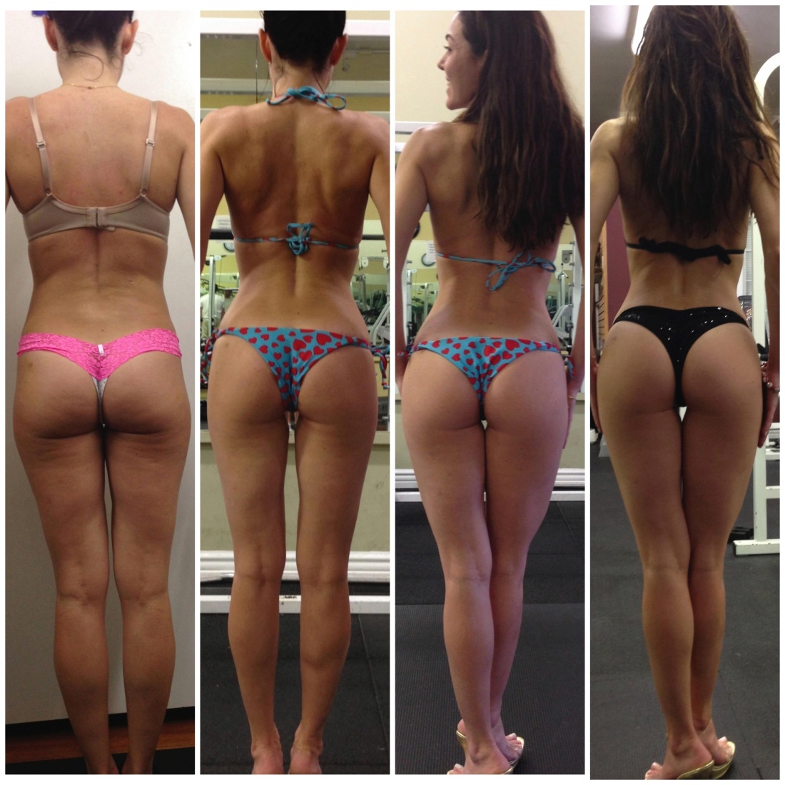 Накаченная попа до и после