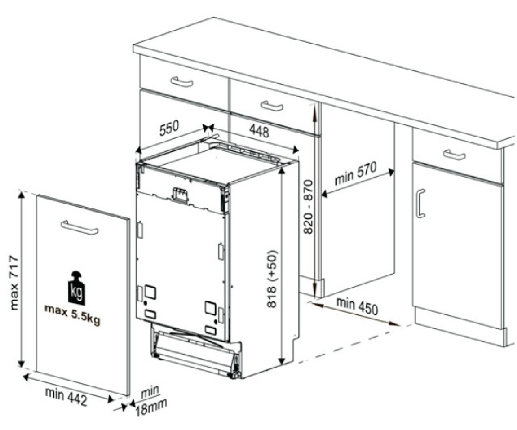 Встраиваемая посудомоечная машина Beko dis 25010