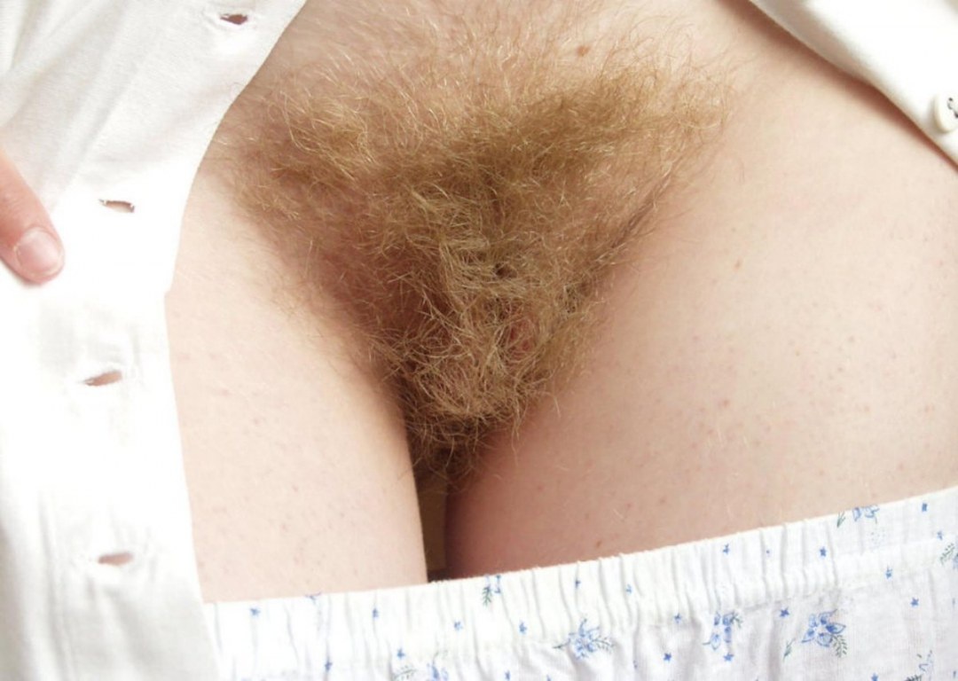 Светлые волосы на женском лобке
