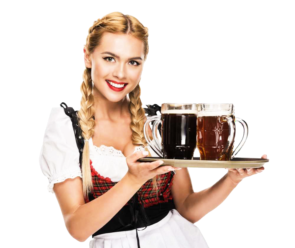 Девушка с пивной кружкой