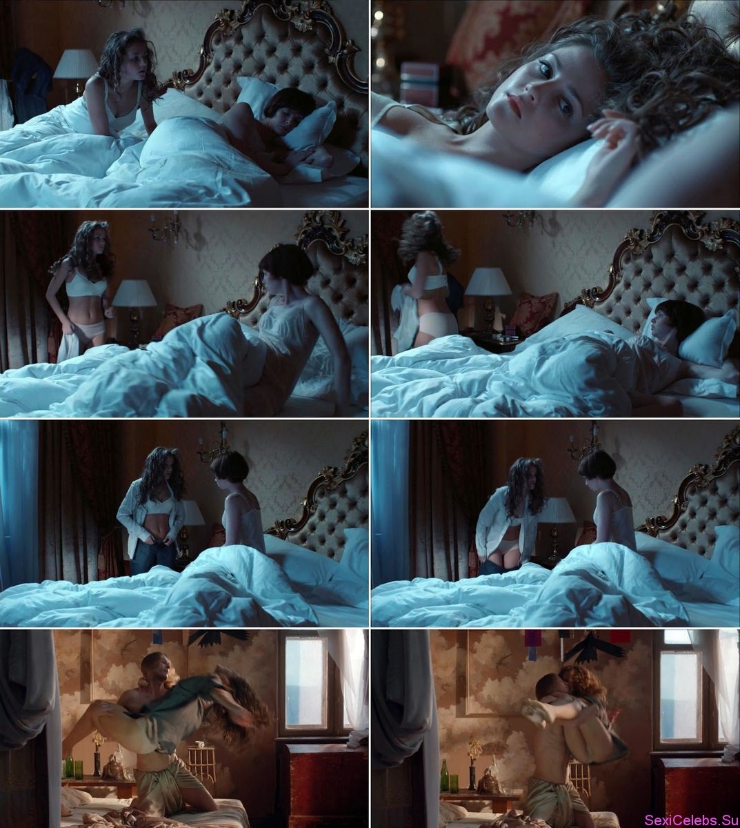 Голая Эмили Блум в чулках