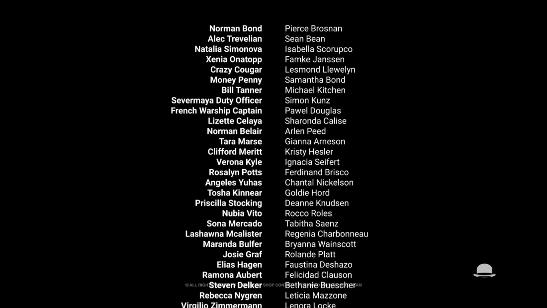 Титры в конце фильма пример