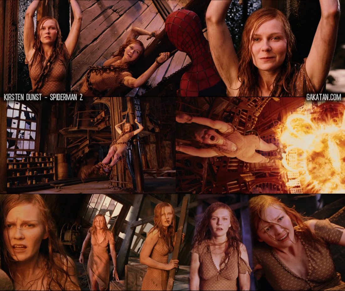 Голая Кристен Данст человек паук