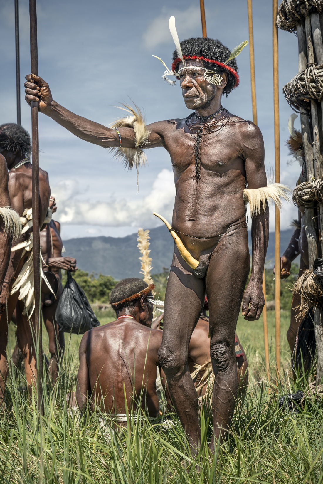 Голая лысая негритянка