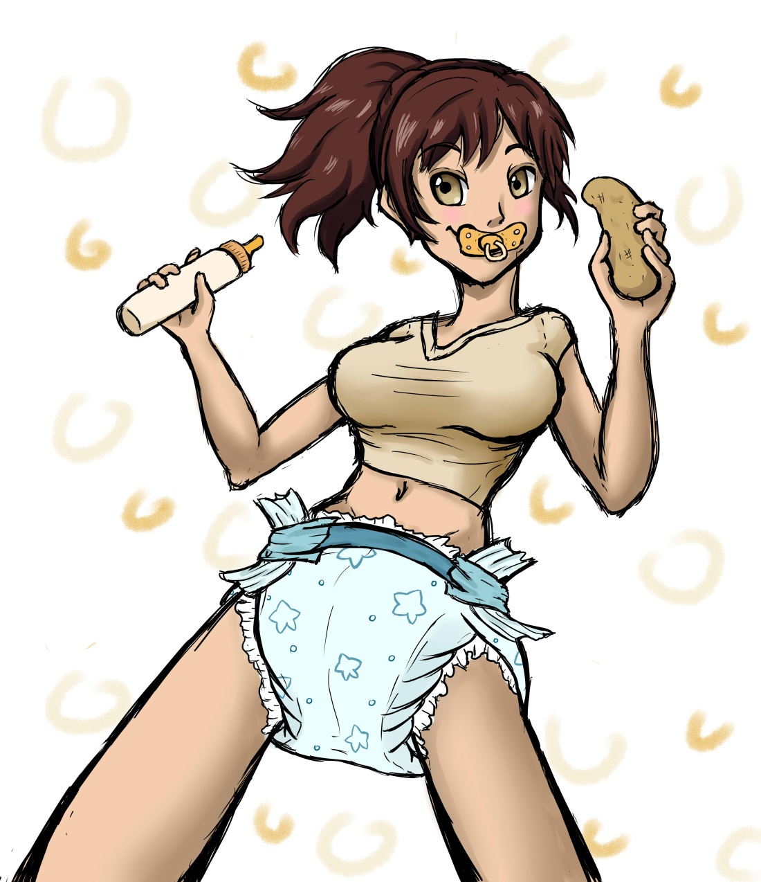 Sasha Braus in diaper