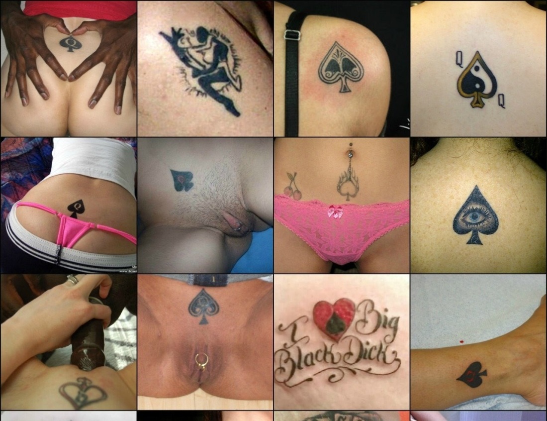 Татуировка Пиковая дама на лобке