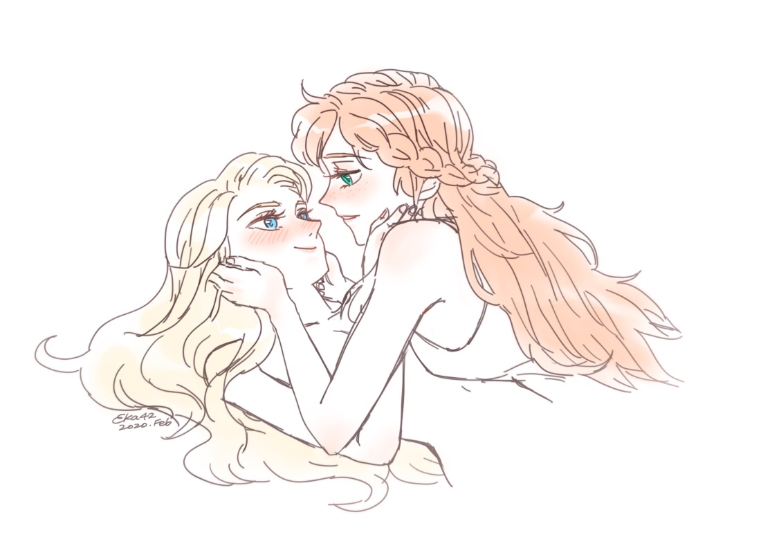 Эльза Анна и Рапунцель nude 3д