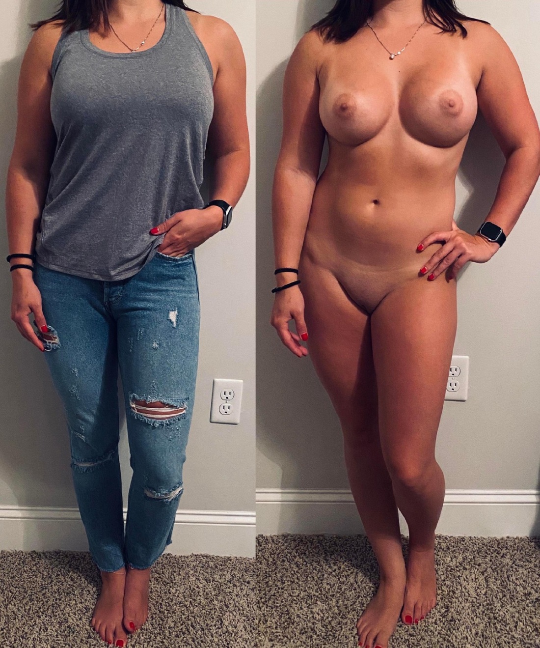 Одетые и раздетые женщины