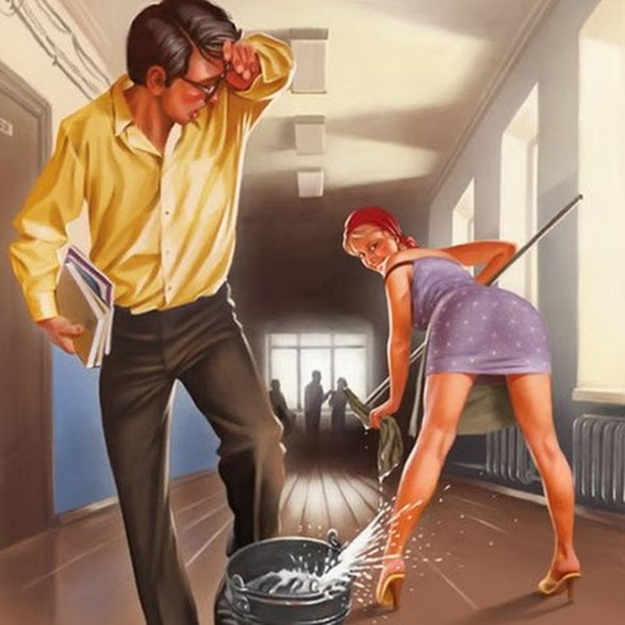 Строитель в стиле пин ап