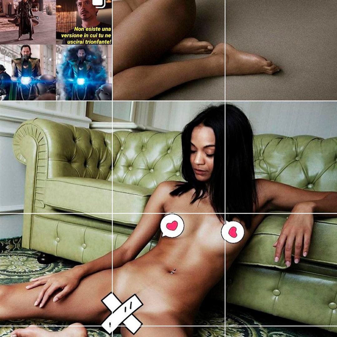 Зои Салдана Гамора Стражи Галактики голая