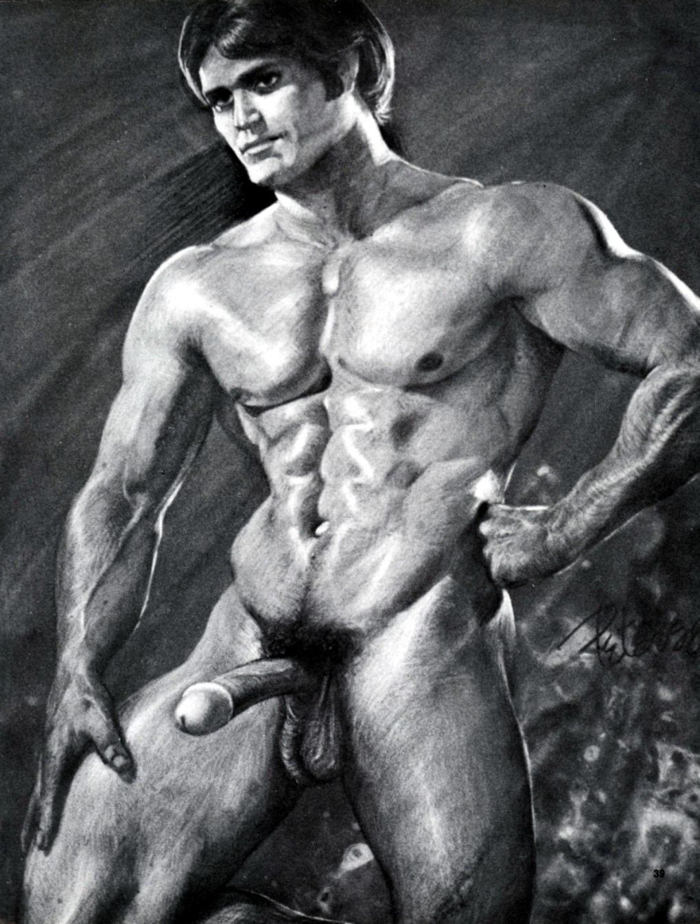 Голая натурщица и художник