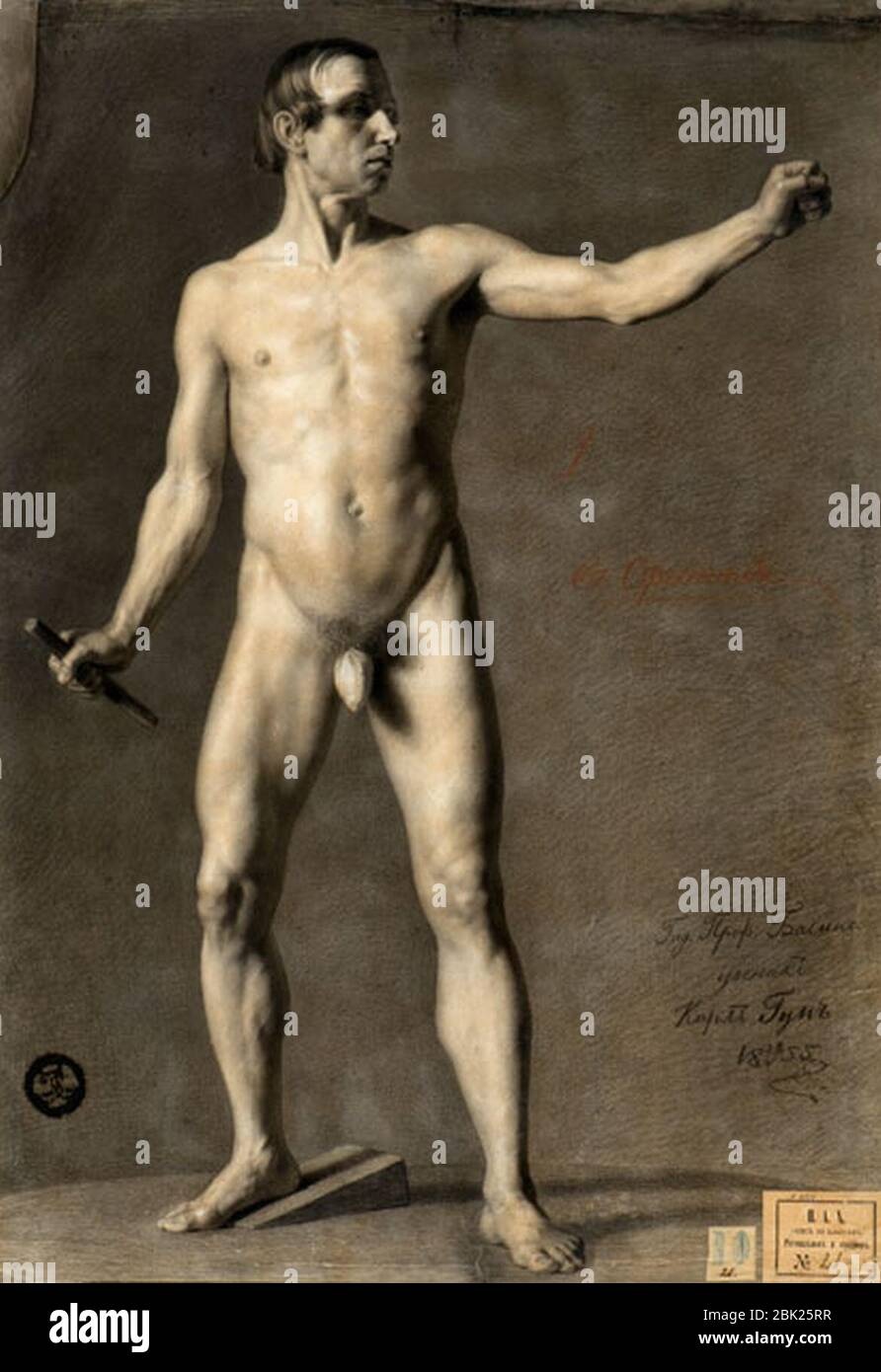 Голые парни позируют художнику