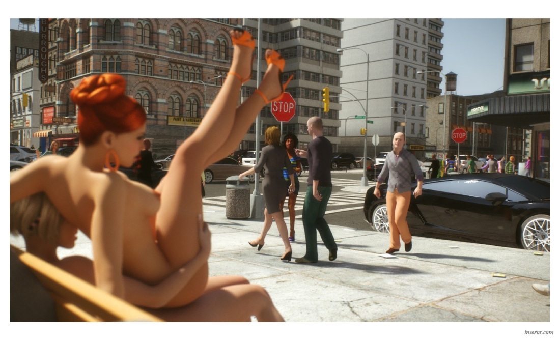 Футанари эксгибиционизм 3д