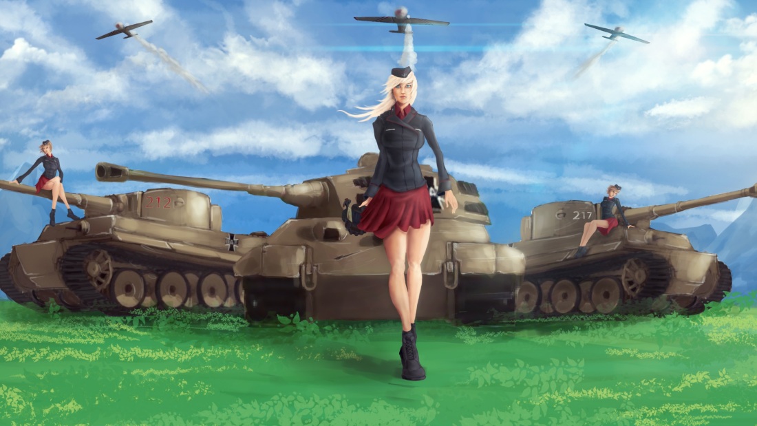 Девушка на танке картинки