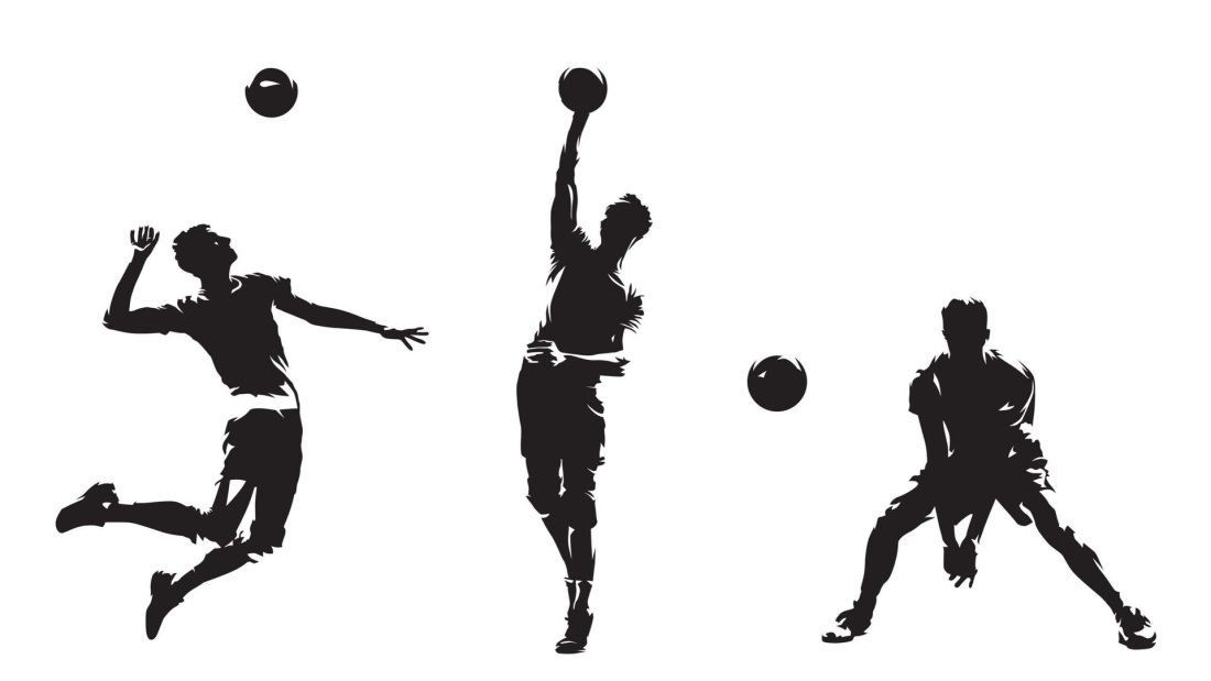 Пляжный волейбол силуэт