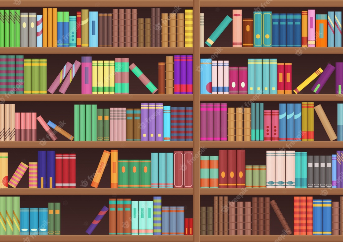 Девушка на книжной полке